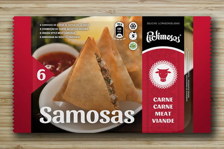 Samosas de carne. Envase 6 unidades
