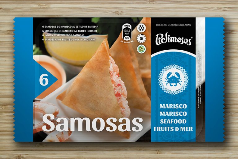 Samosas de marisco. Envase 6 unidades